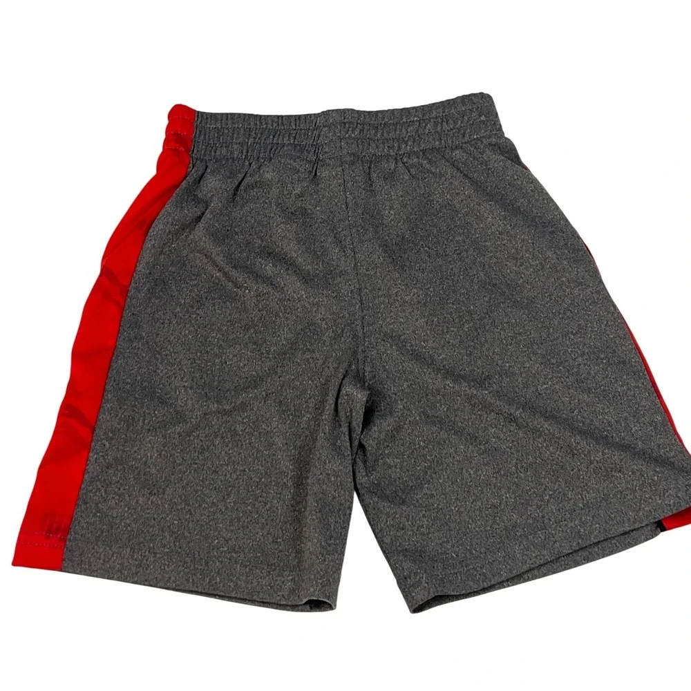 Puma Kids Dark Gray Red Pull‎ On Sporty Athletic Comfortable Shorts Boys 5